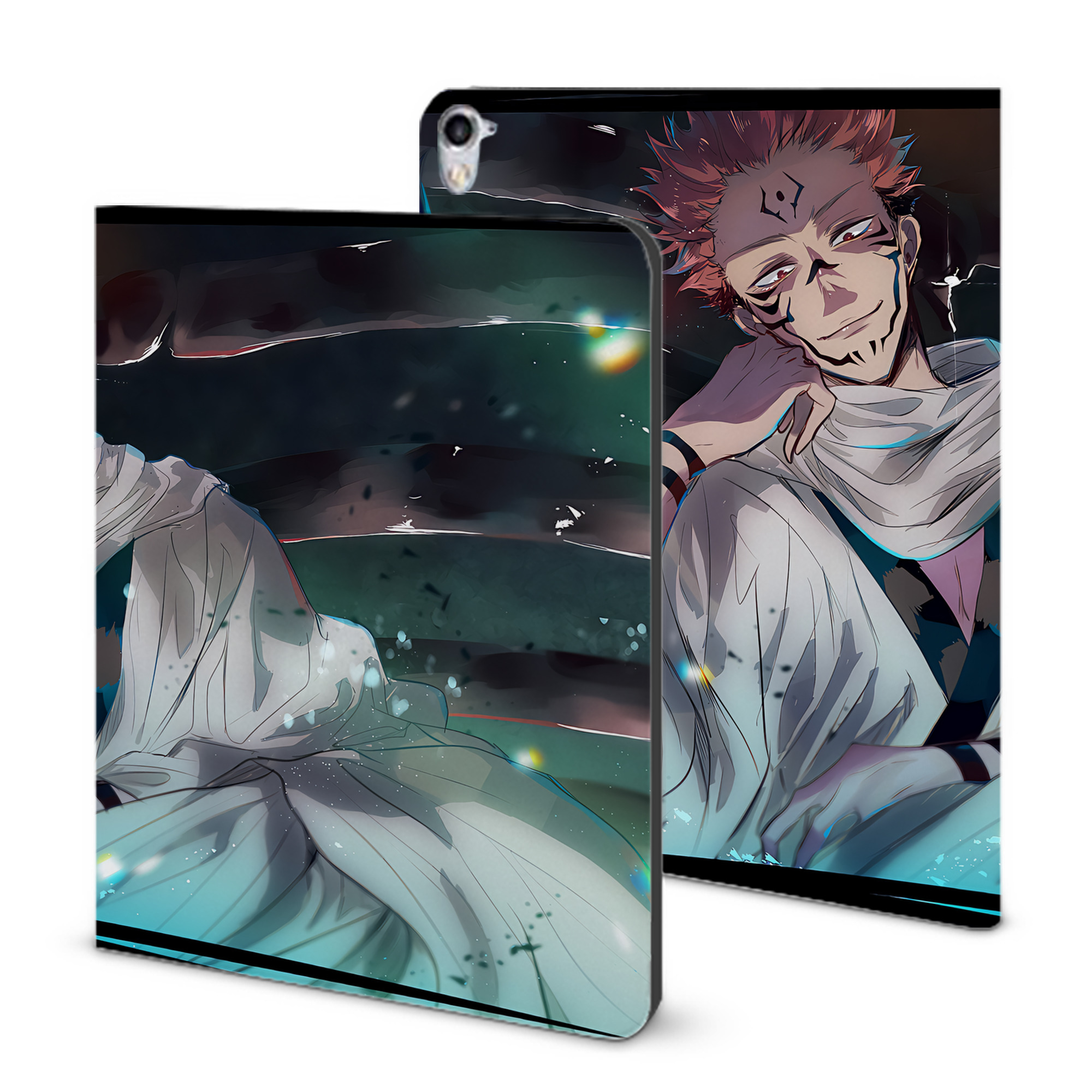 （画像用） 呪術廻戦 Jujutsu Kaisen IPad ケース ブック型 PUレザー TPU 耐衝撃 軽量 薄型 ペン収納なし 全面保護 IPad 各モデル対応